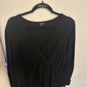 Torrid Black Wrap-Style Top
